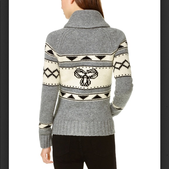 TNA Sea to Sky Sweater 100% Lamb’s Wool Grey - Picture 5 of 7